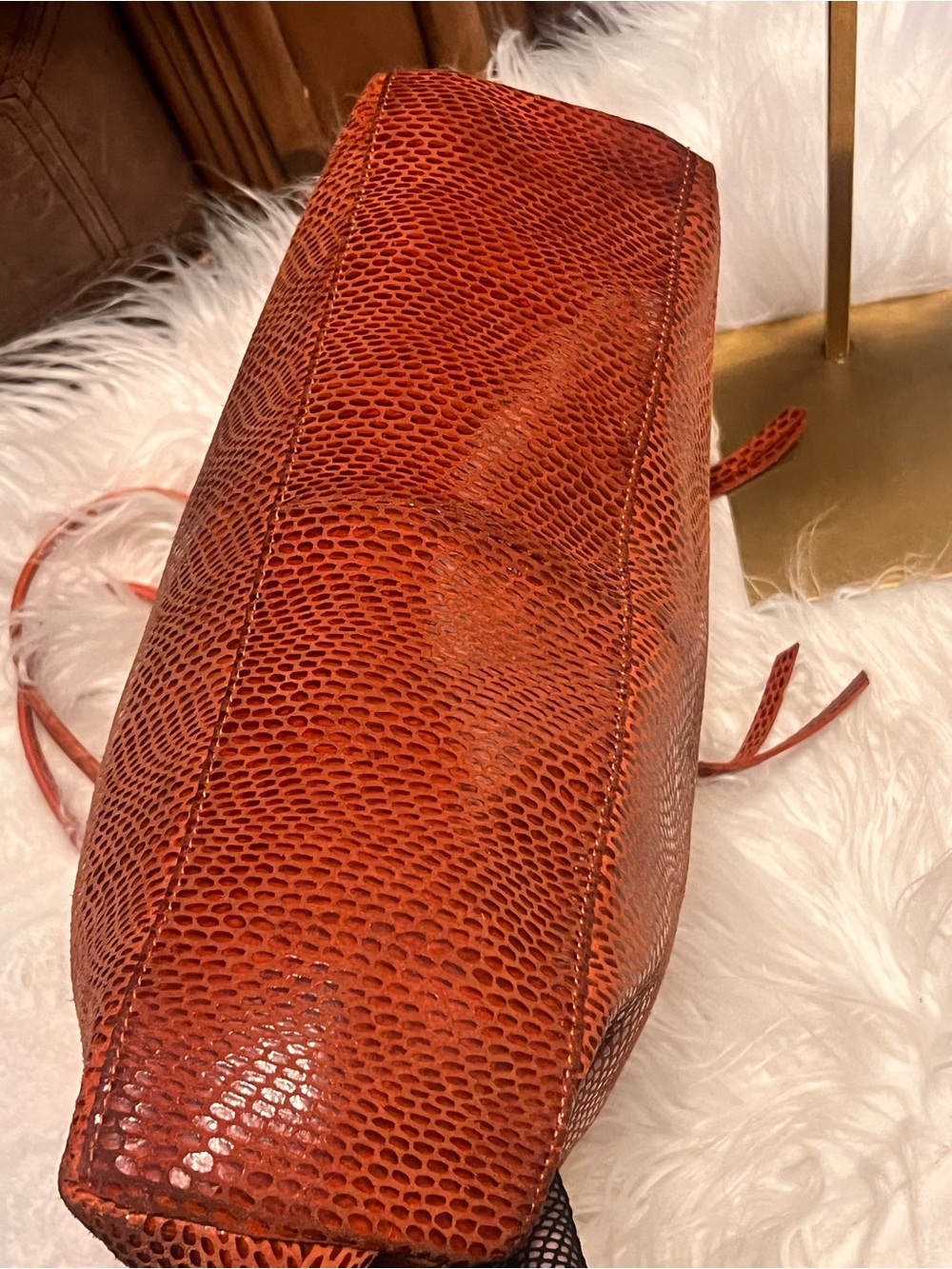 Sorial  Velvety Soft Snake Embossed  Leather hobo shoulder bag - Picture 13 of 14